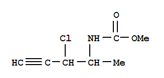 Carbamic acid, (2-chloro-1-methyl-3-butynyl)-, methyl ester (9ci) Structure,91434-63-8Structure