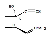 Cyclobutanol, 1-ethynyl-2-(2-methyl-1-propenyl)-, trans-(9ci) Structure,91531-61-2Structure