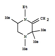 (7ci)-4-乙基-1,2,2,5-四甲基-3-亞甲基-哌嗪結(jié)構(gòu)式_91823-91-5結(jié)構(gòu)式