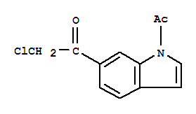 (9ci)-1-乙?；?6-(氯乙?；?-1H-吲哚結(jié)構(gòu)式_92013-04-2結(jié)構(gòu)式