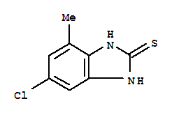 (9ci)-6-氯-1,3-二氫-4-甲基-2H-苯并咪唑-2-硫酮結(jié)構(gòu)式_92806-97-8結(jié)構(gòu)式