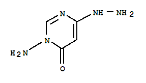 4(3H)-pyrimidinone,3-amino-6-hydrazino-(9ci)Structure,93098-77-2Structure 4(3H)-pyrimidinone,3-amino-6-hydrazino-(9ci) Structure,93098-77-2Structure