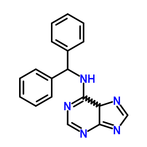 9H-purin-6-amine,n-(diphenylmethyl)-, hydrochloride (1:1)Structure,10184-20-0Structure 9H-purin-6-amine,n-(diphenylmethyl)-, hydrochloride (1:1) Structure,10184-20-0Structure