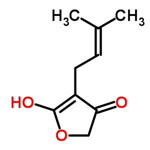 2(5H)-furanone,4-hydroxy-3-(3-methyl-2-buten-1-yl)-Structure,10406-15-2Structure 2(5H)-furanone,4-hydroxy-3-(3-methyl-2-buten-1-yl)- Structure,10406-15-2Structure