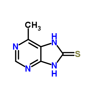 8H-purine-8-thione,7,9-dihydro-6-methyl-Structure,1075-29-2Structure 8H-purine-8-thione,7,9-dihydro-6-methyl- Structure,1075-29-2Structure