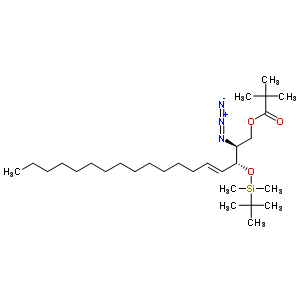 (2S,3r,4e)-2-azido-3-(tert-butyldimethylsilyl)-1-pivaloyl-erythro-sphingosineStructure,114275-42-2Structure (2S,3r,4e)-2-azido-3-(tert-butyldimethylsilyl)-1-pivaloyl-erythro-sphingosine Structure,114275-42-2Structure