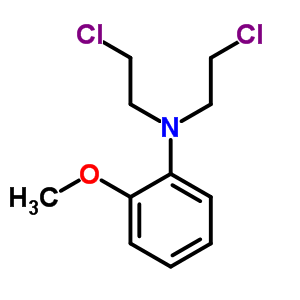 Benzenamine,n,n-bis(2-chloroethyl)-2-methoxy-Structure,1207-00-7Structure Benzenamine,n,n-bis(2-chloroethyl)-2-methoxy- Structure,1207-00-7Structure