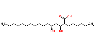 (2S,3s,5s)-2-hexyl-3,5-dihydroxyhexadecanoic acidStructure,130793-30-5Structure (2S,3s,5s)-2-hexyl-3,5-dihydroxyhexadecanoic acid Structure,130793-30-5Structure