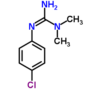 n-(4-氯苯基)-N,N-二甲基-胍結構式_13636-26-5結構式