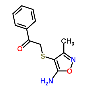 2-(5-氨基-3-甲基異噁唑-4-基硫代)-1-苯基乙酮結(jié)構(gòu)式_140454-99-5結(jié)構(gòu)式