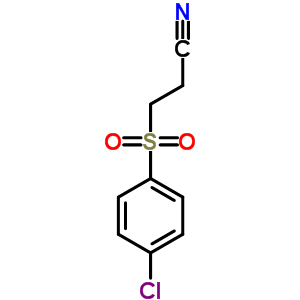 3-[(4-氯苯基)磺?；鵠-丙腈結(jié)構(gòu)式_14223-22-4結(jié)構(gòu)式