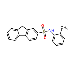 9H-fluorene-2-sulfonamide,n-(2-methylphenyl)-Structure,14348-83-5Structure 9H-fluorene-2-sulfonamide,n-(2-methylphenyl)- Structure,14348-83-5Structure