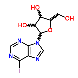 9H-purine, 6-iodo-9-b-d-ribofuranosyl-Structure,14426-53-0Structure 9H-purine, 6-iodo-9-b-d-ribofuranosyl- Structure,14426-53-0Structure