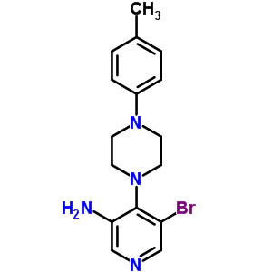 5-溴-4-[4-(4-甲基苯基)-1-哌嗪]-3-吡啶胺結構式_14549-72-5結構式