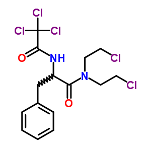 N,N-雙(2-氯乙基)-a-[(2,2,2-三氯乙?；?氨基]-苯丙酰胺結構式_1462-77-7結構式