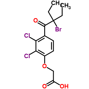 2-[4-(2-溴-2-乙基-1-氧代丁基)-2,3-二氯苯氧基]-乙酸結(jié)構(gòu)式_1497-21-8結(jié)構(gòu)式