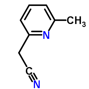 2-(6-甲基吡啶-2-基)乙腈結(jié)構(gòu)式_14993-80-7結(jié)構(gòu)式