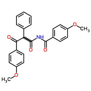 Benzenepropanamide,4-methoxy-n-(4-methoxybenzoyl)-b-oxo-a-phenyl-Structure,15231-12-6Structure Benzenepropanamide,4-methoxy-n-(4-methoxybenzoyl)-b-oxo-a-phenyl- Structure,15231-12-6Structure