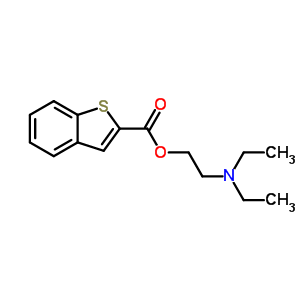 苯并[b]噻吩-2-羧酸, 2-(二乙基氨基)乙酯結構式_15272-63-6結構式