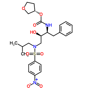 (3s)-四氫-3-呋喃酯[(1S,2r)-3-[[(4-硝基苯基)磺?；鵠(2-甲基丙基)氨基]-2-羥基-1-苯基甲基)丙基]氨基甲酸結(jié)構(gòu)式_160231-69-6結(jié)構(gòu)式