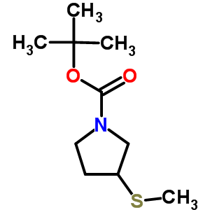3-(Methylthio)-1-pyrrolidinecarboxylic acid,1,1-dimethylethylester Structure,164666-07-3Structure