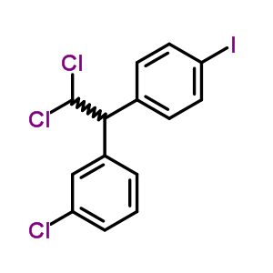 1-氯-3-[2,2-二氯-1-(4-碘苯基)乙基]-苯結(jié)構(gòu)式_16608-70-1結(jié)構(gòu)式