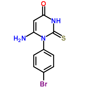 4(1H)-pyrimidinone,6-amino-1-(4-bromophenyl)-2,3-dihydro-2-thioxo-Structure,16837-12-0Structure 4(1H)-pyrimidinone,6-amino-1-(4-bromophenyl)-2,3-dihydro-2-thioxo- Structure,16837-12-0Structure