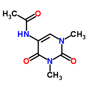 N-(1,2,3,4-四氫-1,3-二甲基-2,4-二氧代-5-嘧啶)-乙酰胺結(jié)構(gòu)式_16952-91-3結(jié)構(gòu)式