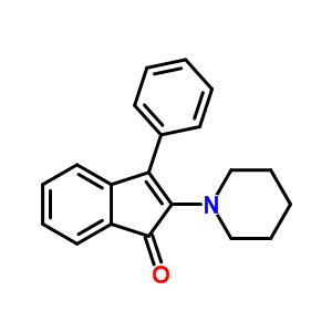 3-苯基-2-(1-哌啶)茚-1-酮結(jié)構(gòu)式_1713-38-8結(jié)構(gòu)式