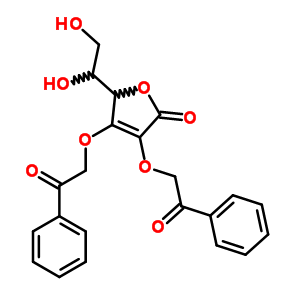 5-(1,2-Dihydroxyethyl)-3,4-diphenacyloxy-5h-furan-2-oneStructure,17405-97-9Structure 5-(1,2-Dihydroxyethyl)-3,4-diphenacyloxy-5h-furan-2-one Structure,17405-97-9Structure