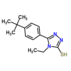 5-(4-Tert-butylphenyl)-4-ethyl-4H-1,2,4-triazole-3-thiolStructure,174573-98-9Structure 5-(4-Tert-butylphenyl)-4-ethyl-4H-1,2,4-triazole-3-thiol Structure,174573-98-9Structure