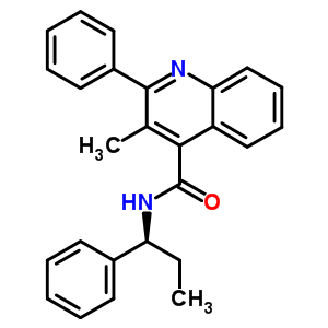 3-甲基-2-苯基-n-[(1s)-1-苯基丙基]-4-喹啉羧酰胺結(jié)構(gòu)式_174635-69-9結(jié)構(gòu)式