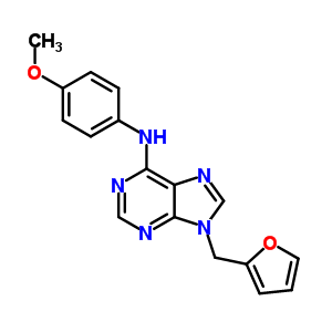 9-(2-Furylmethyl)-n-(4-methoxyphenyl)purin-6-amineStructure,17946-48-4Structure 9-(2-Furylmethyl)-n-(4-methoxyphenyl)purin-6-amine Structure,17946-48-4Structure