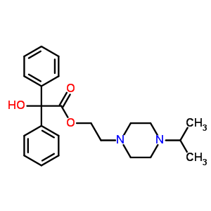 2-(4-Propan-2-ylpiperazin-1-yl)ethyl 2-hydroxy-2,2-diphenyl-acetateStructure,1811-60-5Structure 2-(4-Propan-2-ylpiperazin-1-yl)ethyl 2-hydroxy-2,2-diphenyl-acetate Structure,1811-60-5Structure