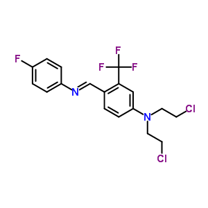 N,N-雙(2-氯乙基)-4-[(4-氟苯基)亞氨基甲基]-3-(三氟甲基)苯胺結(jié)構(gòu)式_1960-49-2結(jié)構(gòu)式