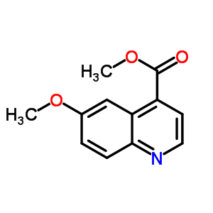 4-Quinolinecarboxylic acid, 6-methoxy-, methyl esterStructure,19834-77-6Structure 4-Quinolinecarboxylic acid, 6-methoxy-, methyl ester Structure,19834-77-6Structure