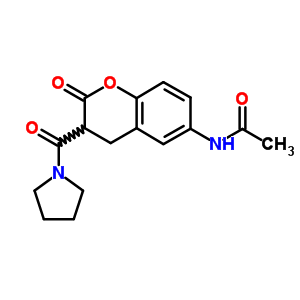 Hydrocoumarin,6-acetamido-3-(1-pyrrolidinylcarbonyl)-Structure,20862-53-7Structure Hydrocoumarin,6-acetamido-3-(1-pyrrolidinylcarbonyl)- Structure,20862-53-7Structure