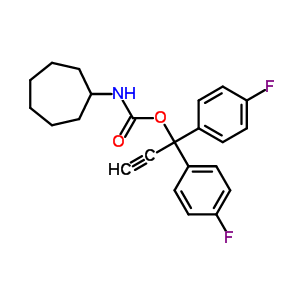 N-cycloheptylcarbamic acid 1,1-bis(p-fluorophenyl )-2-propynyl esterStructure,20929-99-1Structure N-cycloheptylcarbamic acid 1,1-bis(p-fluorophenyl )-2-propynyl ester Structure,20929-99-1Structure