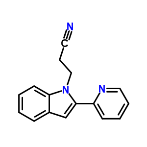 1H-indole-1-propanenitrile,2-(2-pyridinyl)-Structure,21190-97-6Structure 1H-indole-1-propanenitrile,2-(2-pyridinyl)- Structure,21190-97-6Structure