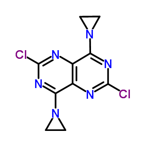 4,8-雙(1-氮丙啶)-2,6-二氯-嘧啶并[5,4-d]嘧啶結構式_21383-86-8結構式