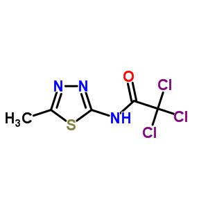 2,2,2-三氯-n-(5-甲基-1,3,4-噻二唑-2-基)-乙酰胺結構式_21521-89-1結構式