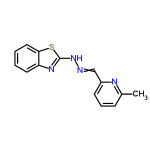 2-Pyridinecarboxaldehyde,6-methyl-, 2-(2-benzothiazolyl)hydrazoneStructure,21522-87-2Structure 2-Pyridinecarboxaldehyde,6-methyl-, 2-(2-benzothiazolyl)hydrazone Structure,21522-87-2Structure