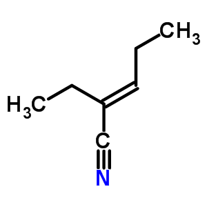 (2E)-2-乙基-2-戊烯腈結(jié)構(gòu)式_22031-59-0結(jié)構(gòu)式