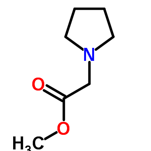 1-吡咯烷乙酸甲酯結(jié)構(gòu)式_22041-18-5結(jié)構(gòu)式