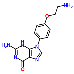 2-氨基-9-[4-(2-氨基乙氧基)苯基]-3H-嘌呤-6-酮結(jié)構(gòu)式_22404-09-7結(jié)構(gòu)式
