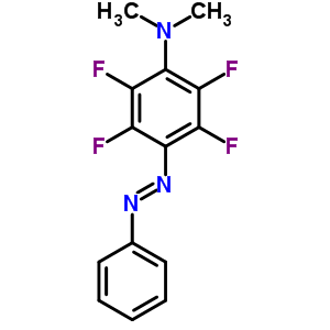 Benzenamine,2,3,5,6-tetrafluoro-n,n-dimethyl-4-(2-phenyldiazenyl)-Structure,22955-60-8Structure Benzenamine,2,3,5,6-tetrafluoro-n,n-dimethyl-4-(2-phenyldiazenyl)- Structure,22955-60-8Structure