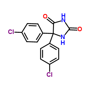 2,4-Imidazolidinedione,5,5-bis(4-chlorophenyl)-Structure,23186-92-7Structure 2,4-Imidazolidinedione,5,5-bis(4-chlorophenyl)- Structure,23186-92-7Structure