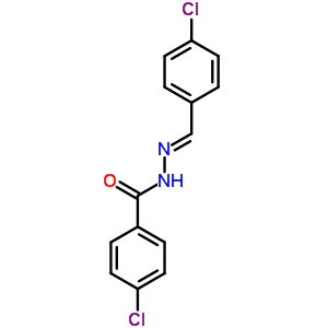 4-氯苯甲酸 2-[(4-氯苯基)亞甲基]肼結(jié)構(gòu)式_23289-03-4結(jié)構(gòu)式