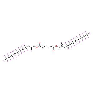 Bis(4,4,5,5,6,6,7,7,8,8,9,9,10,10,11,11,11-heptadecafluoro-2-iodoundecyl) adipateStructure,238742-84-2Structure Bis(4,4,5,5,6,6,7,7,8,8,9,9,10,10,11,11,11-heptadecafluoro-2-iodoundecyl) adipate Structure,238742-84-2Structure