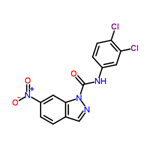 1H-indazole-1-carboxamide,n-(3,4-dichlorophenyl)-6-nitro-Structure,24240-41-3Structure 1H-indazole-1-carboxamide,n-(3,4-dichlorophenyl)-6-nitro- Structure,24240-41-3Structure